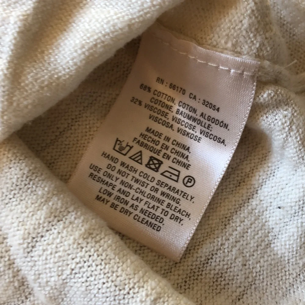 Anthropologie Moth High Low Side Split Cream Sweater - Picture 4 of 6